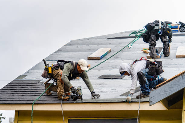 Professional Gutter Installation technician working in Moon, VA